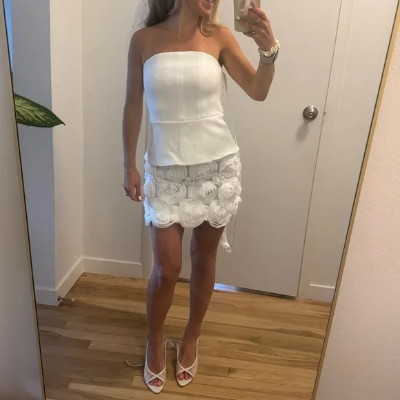 ELLIATT Selena Mini Dress in Ivory